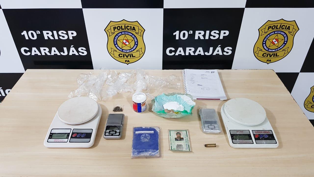 Polícia Civil prende suspeito na Nova Marabá com drogas e arma carregada