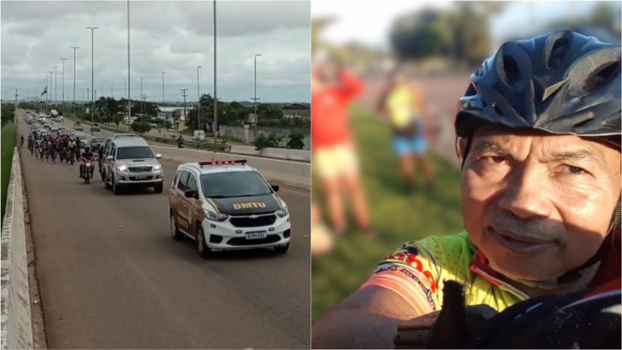 Cortejo pelas vias principais de Marabá marca despedida de ciclista