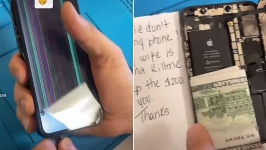 Marido tenta subornar técnico de celular por medo da mulher