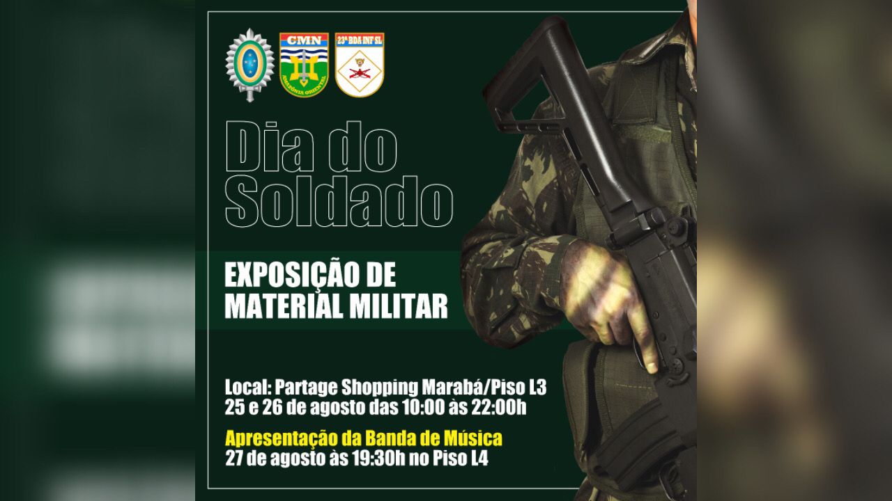 Marabá celebra Dia do Soldado com programação em shopping