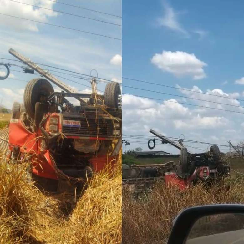 Carreta tomba e mata motorista no sul do Pará