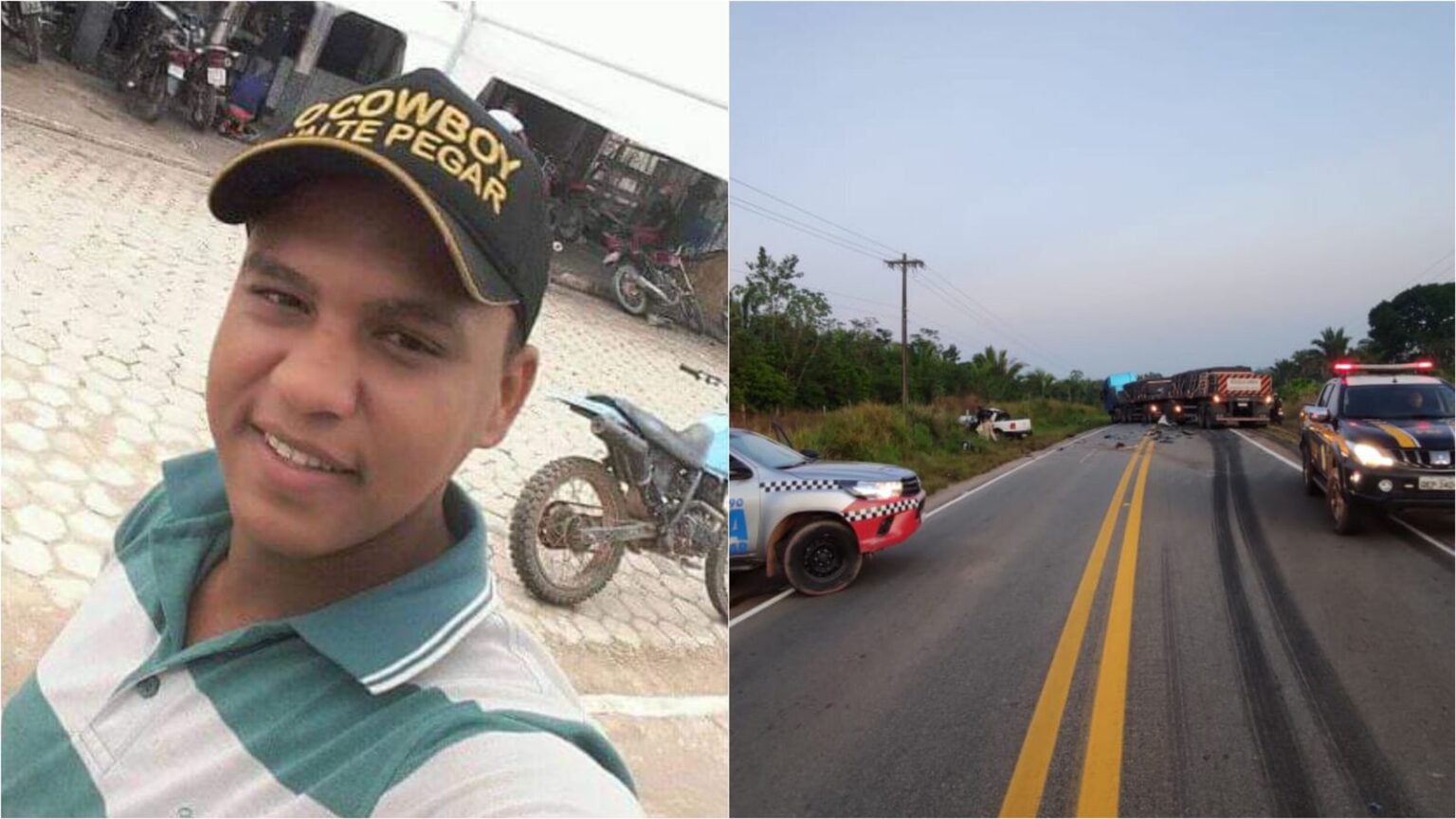 Forte colisão entre carreta e picape mata jovem na BR-230, próximo a Marabá