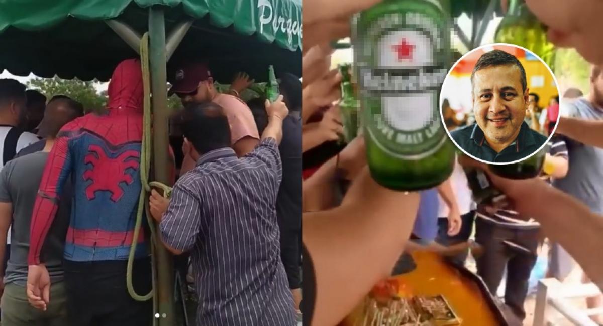 Familiares se despedem de motorista morto com churrasco e cerveja em cemitério