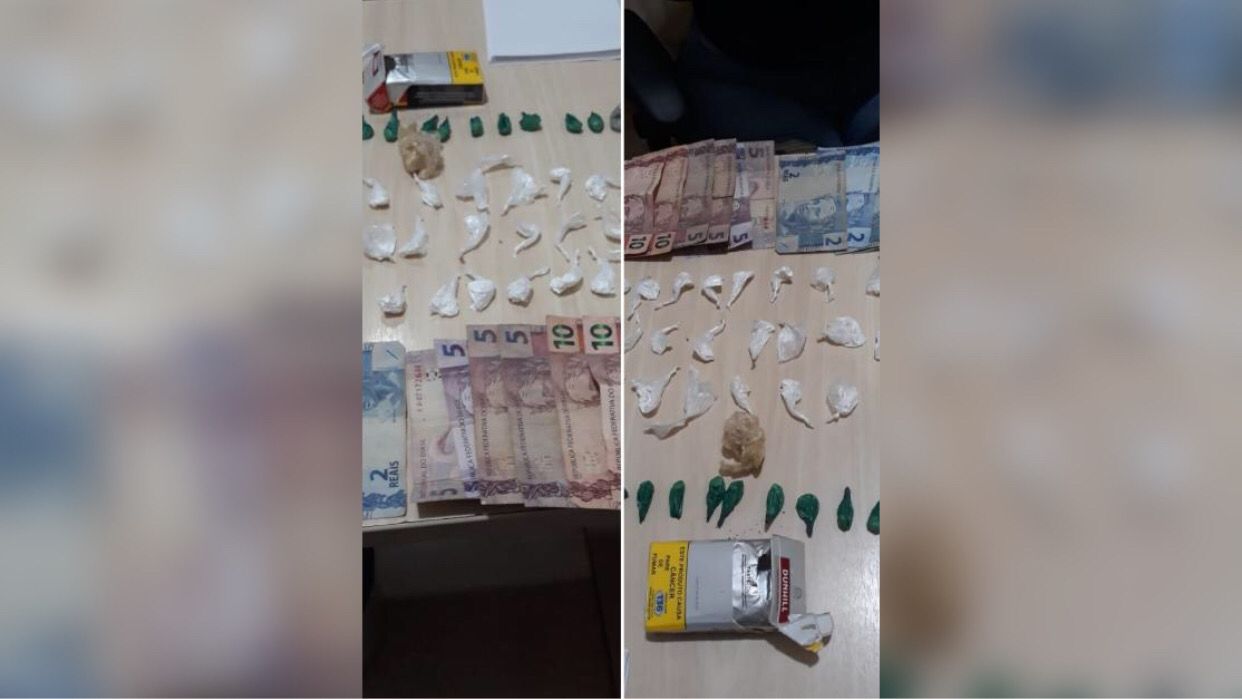Jovem com drogas tenta escapar de cerco policial no Bairro Bela Vista