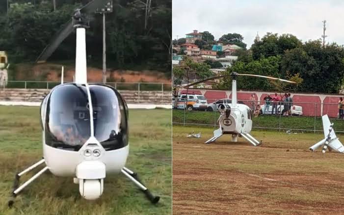 Globocop sofre pane e quebra cauda em pouso forçado