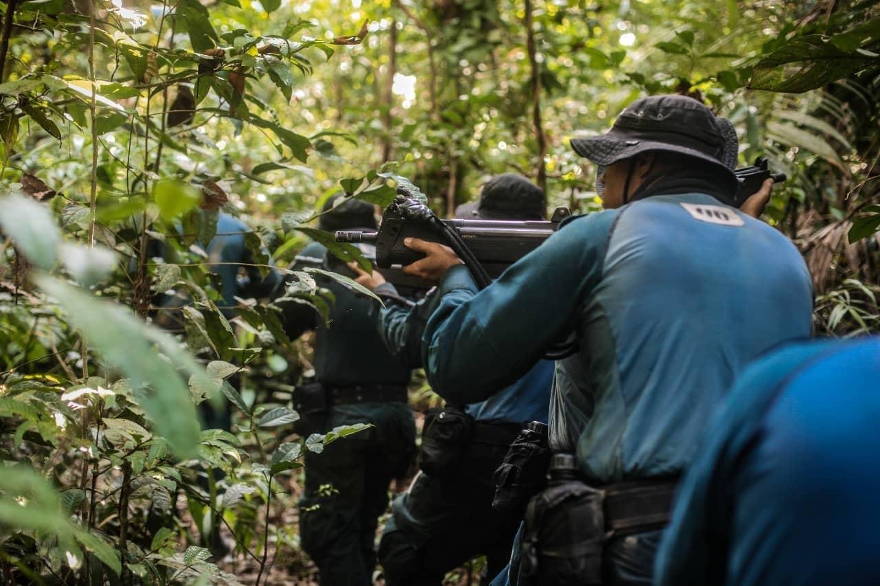 Policiais militares participam de treinamento de sobrevivência na mata