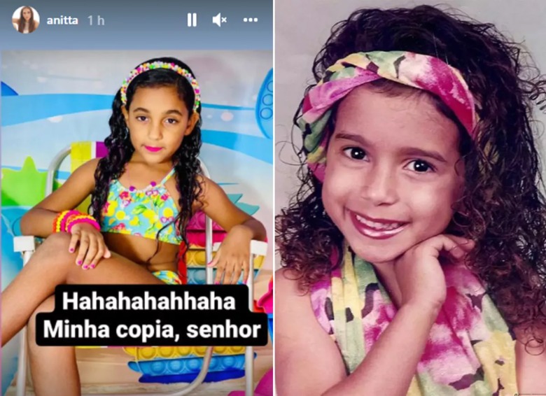 Anitta posta foto da sobrinha e fala de semelhança: ‘Minha cópia’