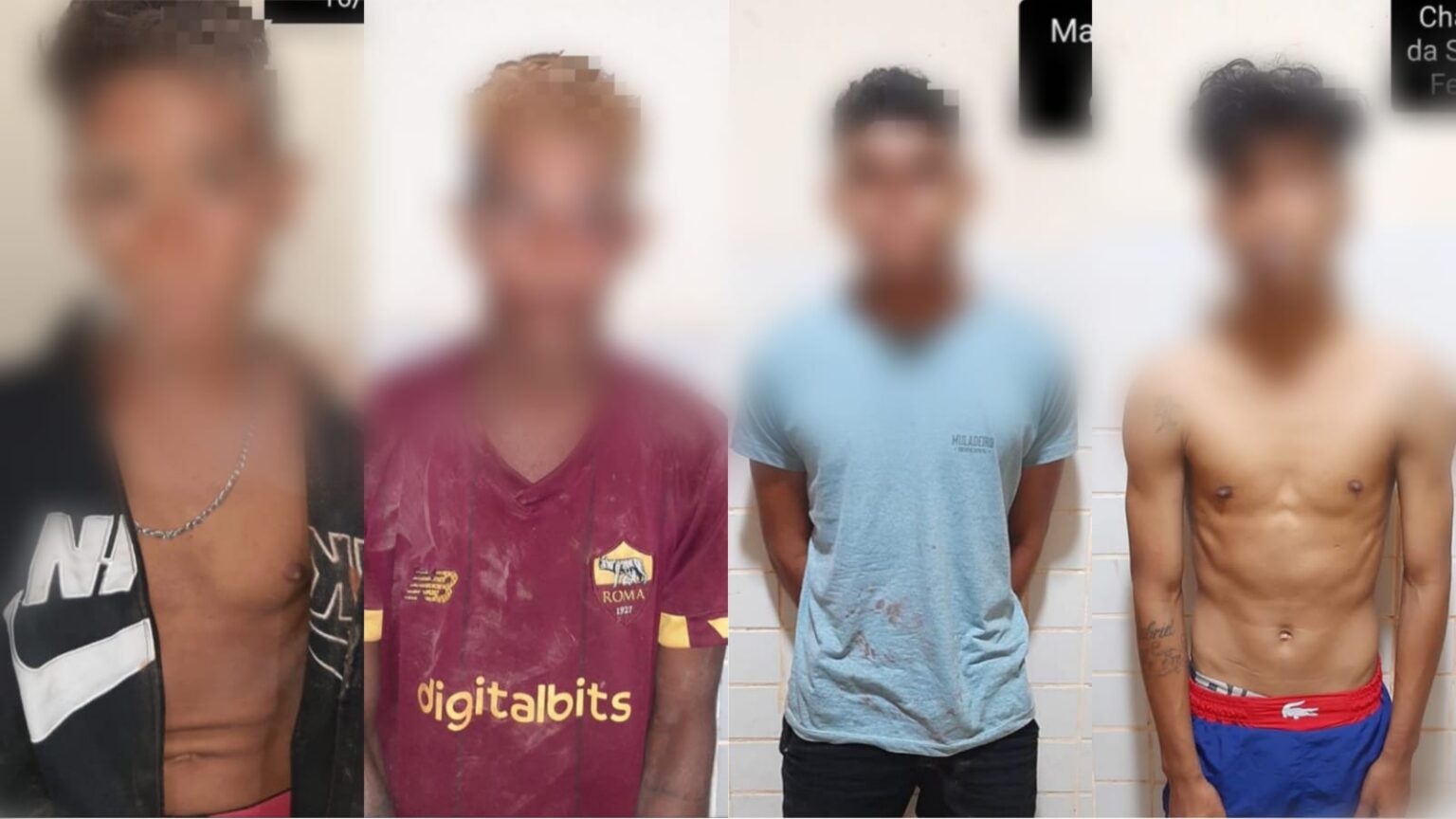 Quarteto suspeito de executar jovem a tiros é preso horas após o crime
