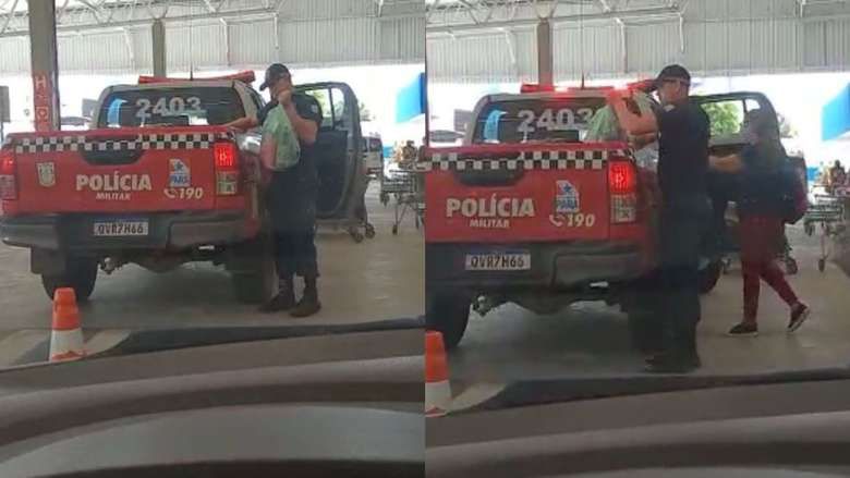 PM é flagrado usando viatura para fazer compras no Pará