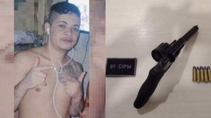 Assaltante é baleado ao apontar arma para policiais