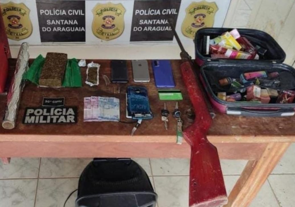 Foragido da Justiça é capturado com espingarda e drogas em “boca de fumo” no sul do Pará