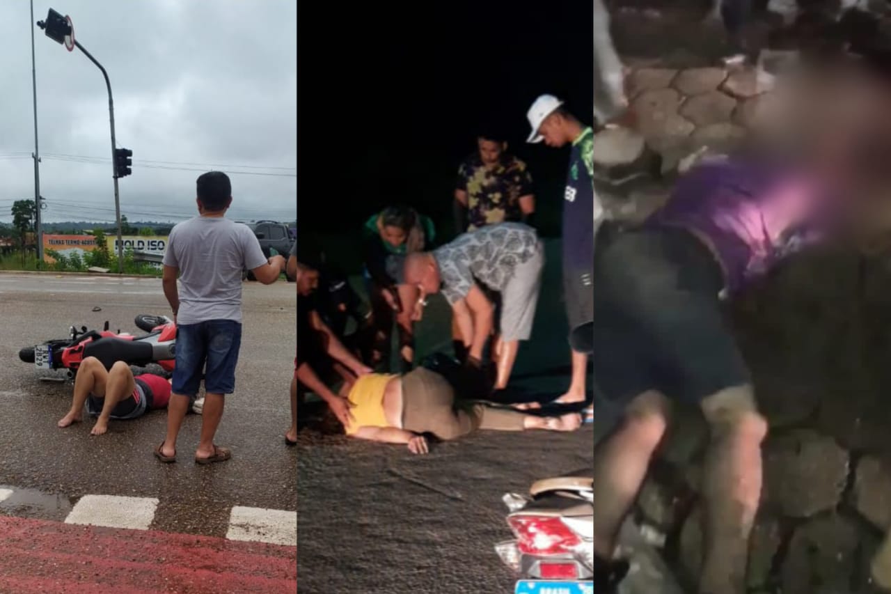 Acidentes de moto deixam vários feridos em Marabá