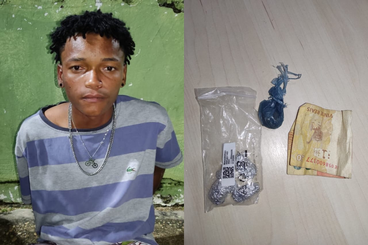 Jovem de 18 anos é preso ao ser flagrado com drogas no sudeste do Pará