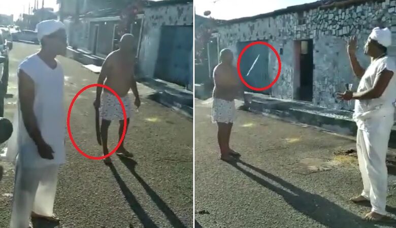 Com facão na mão, homem ameaça membros de religião de matriz africana no Pará