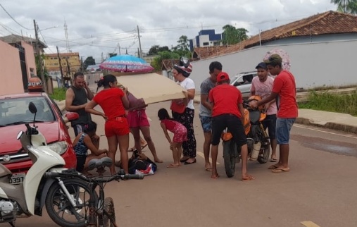 Imprudência no trânsito manda jovem para o hospital em Marabá
