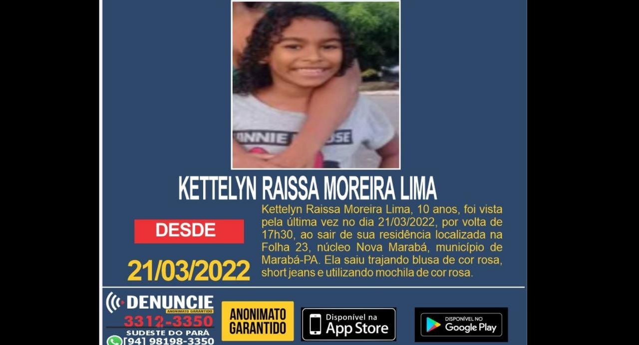 Família procura criança desaparecida em Marabá