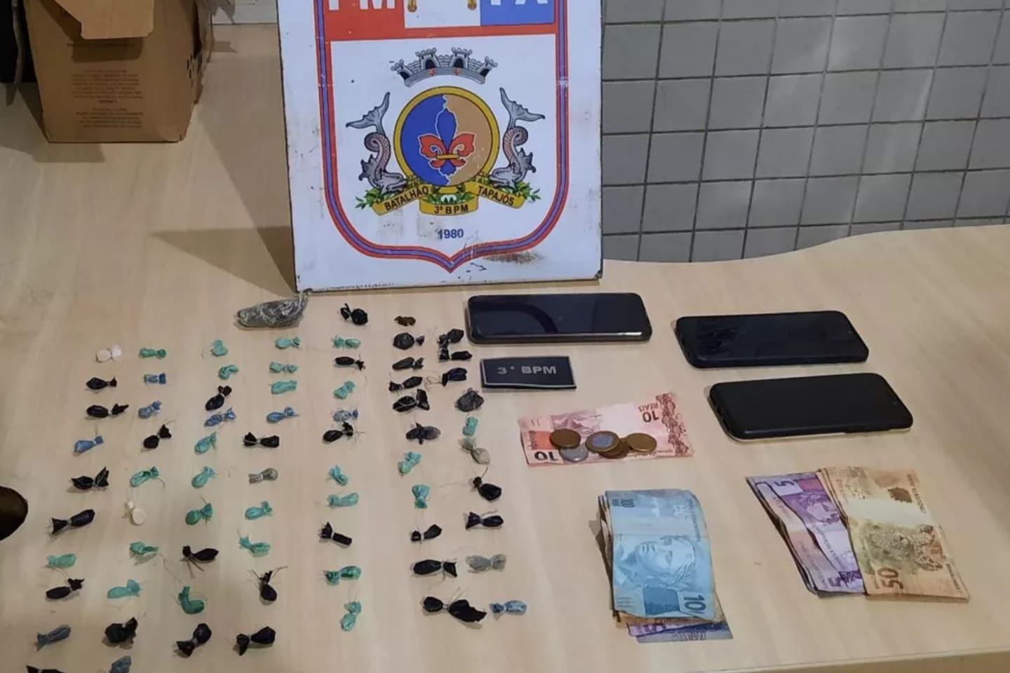 Três suspeitos são presos por tráfico de drogas no oeste do Pará