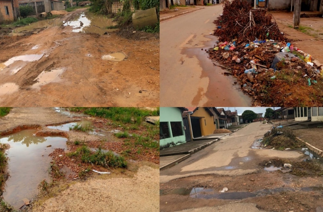 Moradores reclamam de Lixo e buracos nas ruas da cidade de Itupiranga