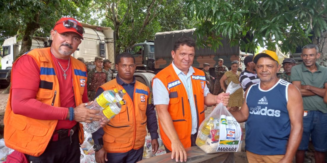 Prefeitura de Marabá distribui cestas básicas e água potável para 130 famílias ribeirinhas
