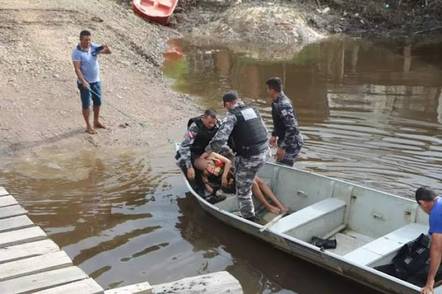 Jovem se joga em rio e é salva por policiais no Pará