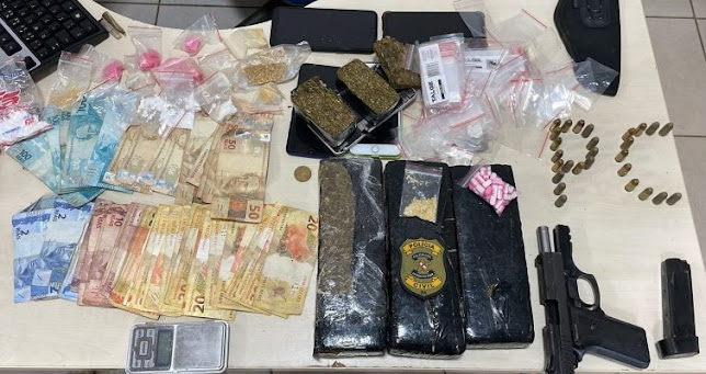 Trio é flagrado com drogas e arma de fogo no Pará
