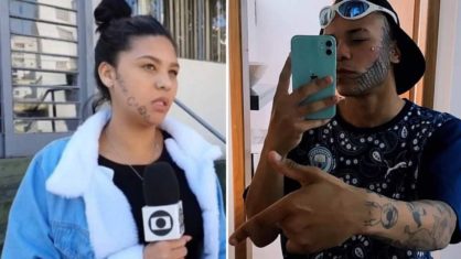 Homem tatua à força nome no rosto, seio e virilha de ex-namorada
