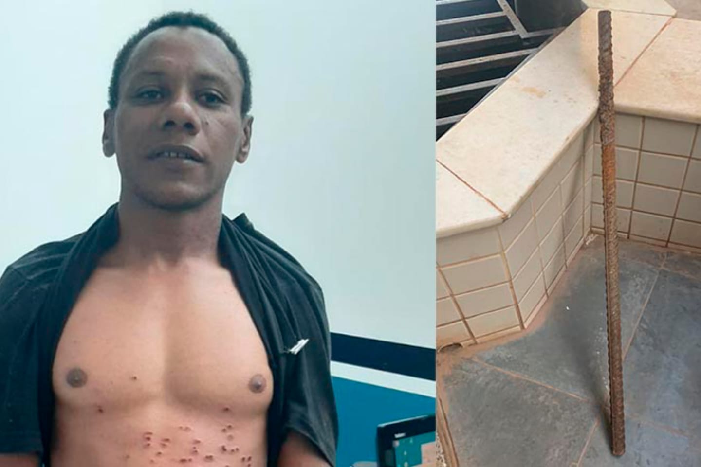 Homem é preso após agredir uma pessoa com barra de ferro no Pará