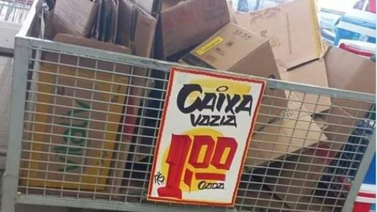 Supermercado começa a vender caixas de papelão no Pará