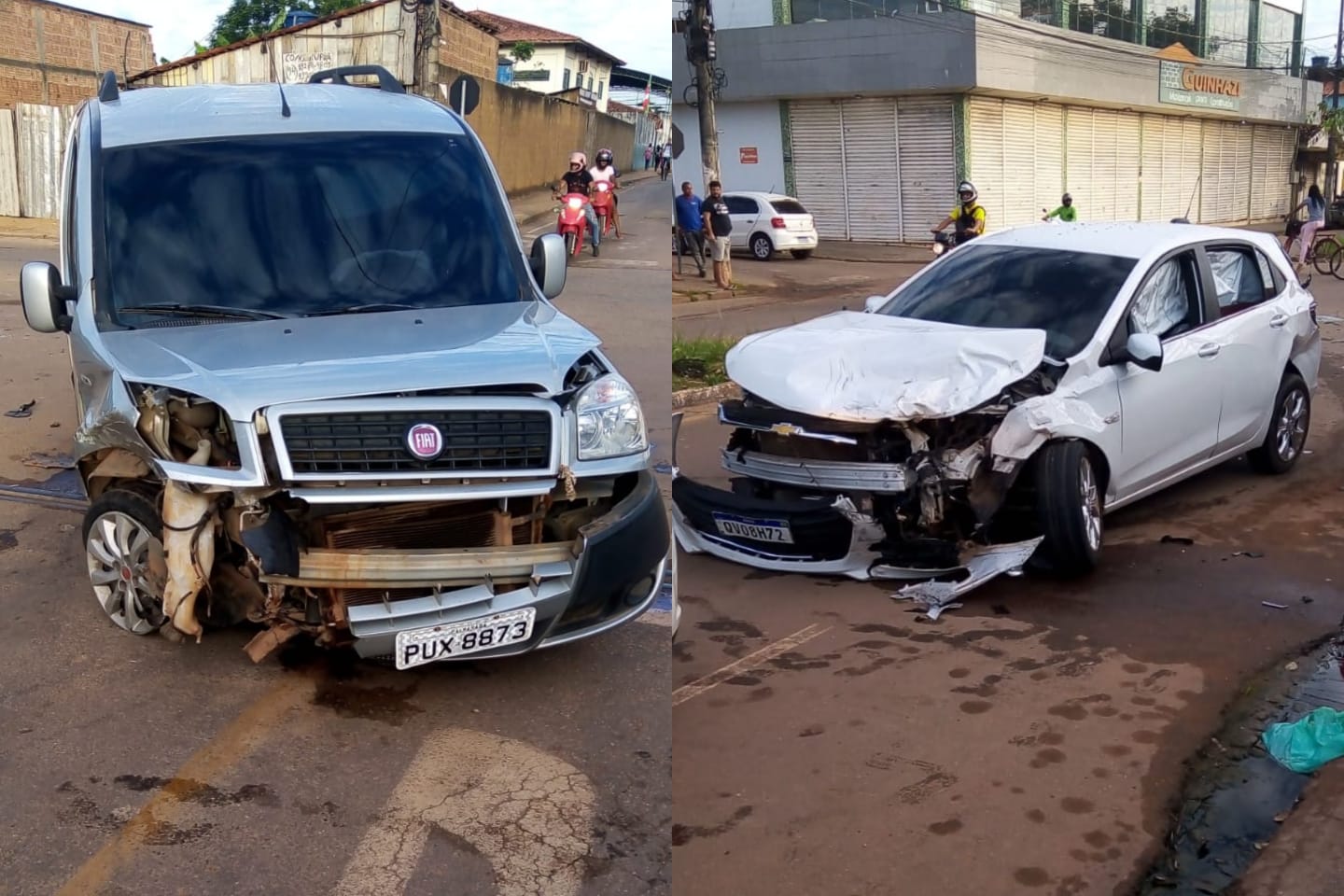 Dois carros colidem de frente em Marabá