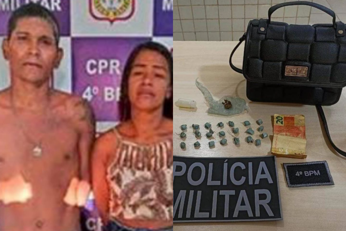 Homem e mulher são presos com 22 papelotes de crack em Marabá