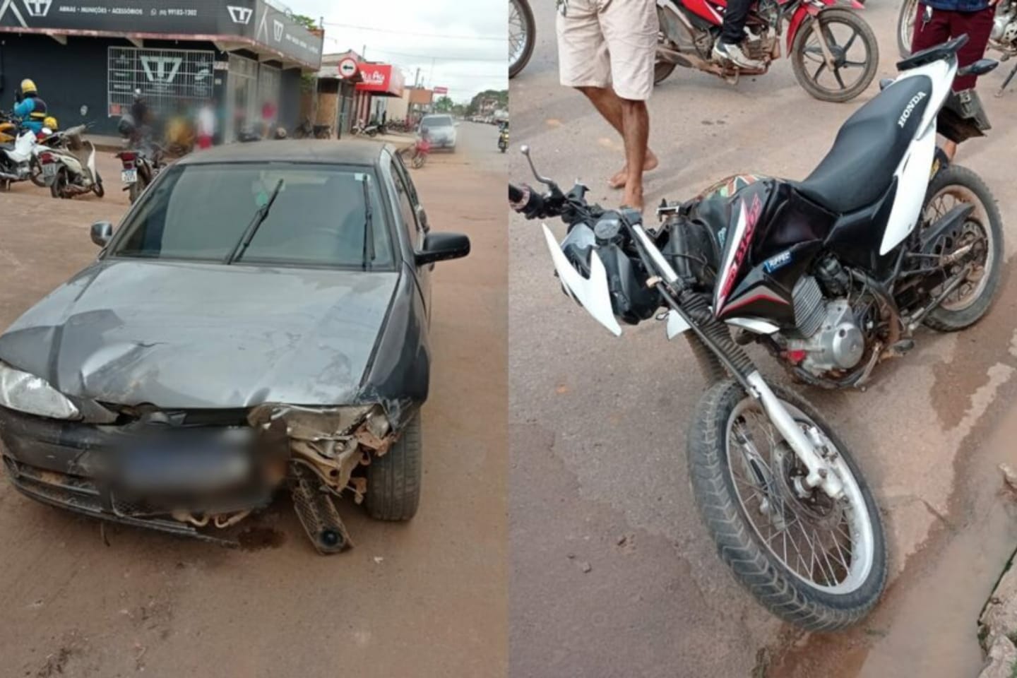 Colisão entre carro e motocicleta deixa uma adolescente ferida no Pará
