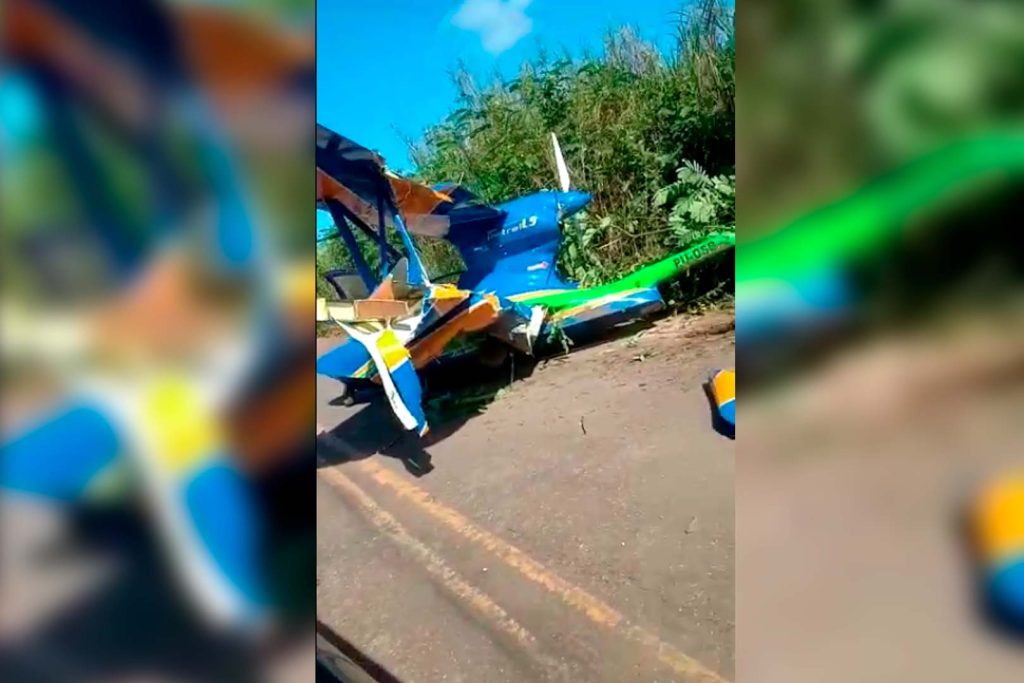 VÍDEO: Avião de pequeno porte faz pouso forçado em rodovia no Pará