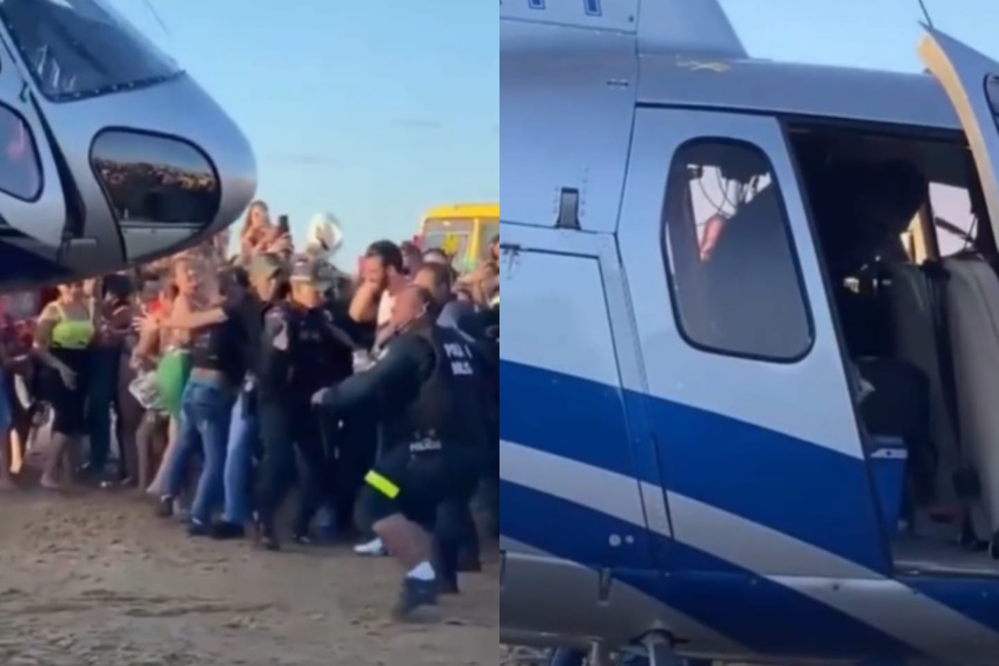 Gusttavo Lima é cercado por fãs após show em praia no sudeste do Pará