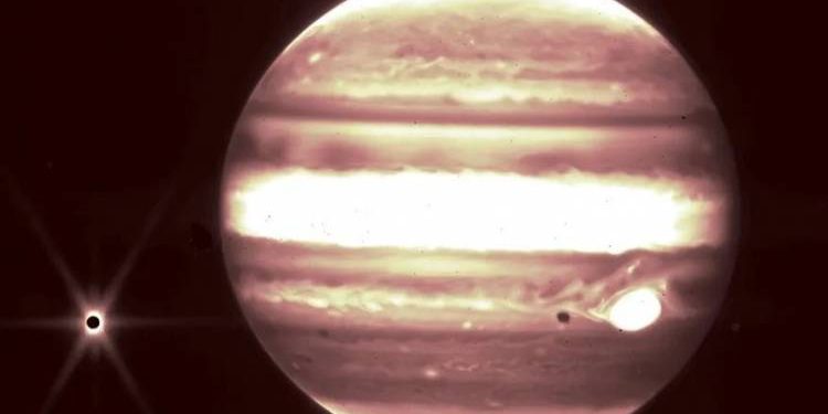 Nasa divulga imagens de Júpiter capturadas pelo telescópio James Webb