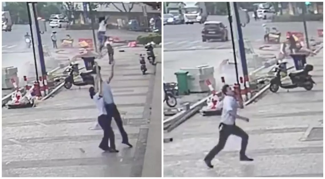 Criança cai de sexto andar e é salva por homem que passava na rua