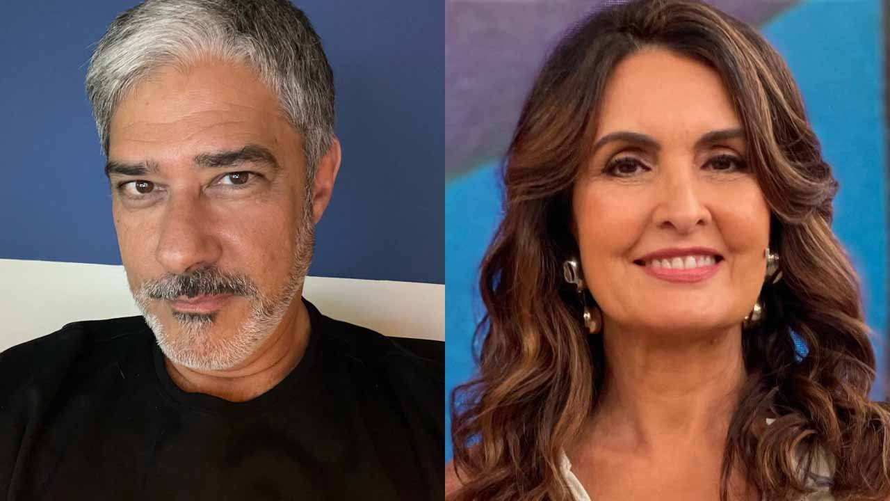 William Bonner e Fátima Bernardes posam para foto juntos