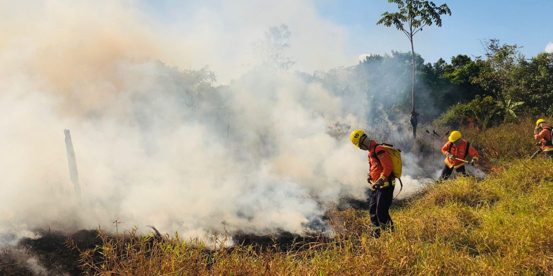 Homem ataca equipe que atuava em incêndio de grandes proporções em Marabá