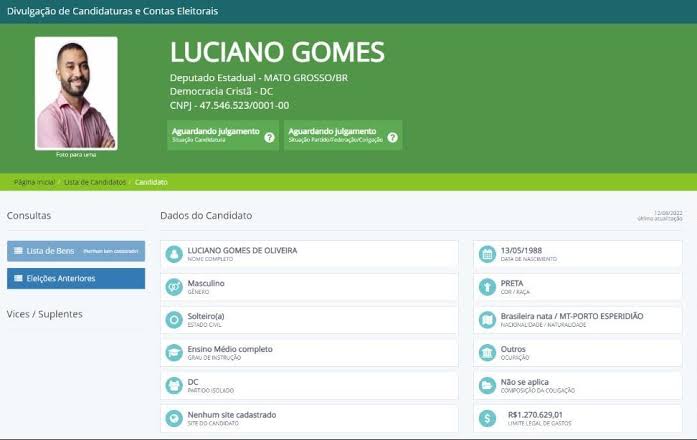 Candidato usa foto de ex-BBB Gil do Vigor em registro no TSE
