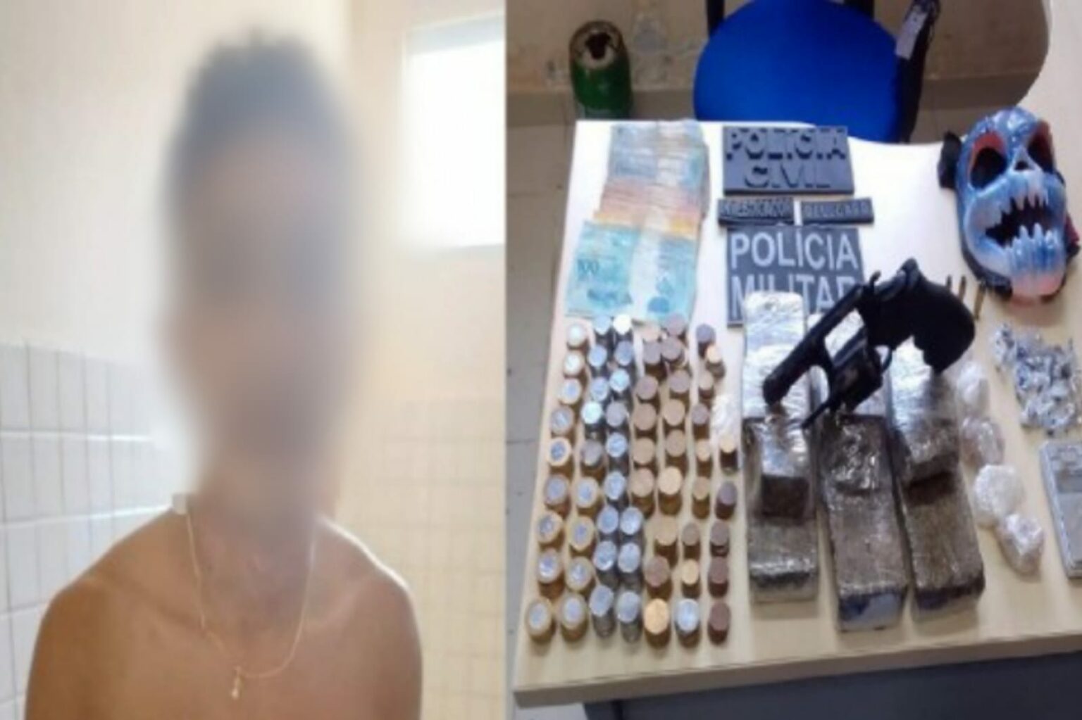 PC e PM prendem traficante e apreendem drogas no Pará