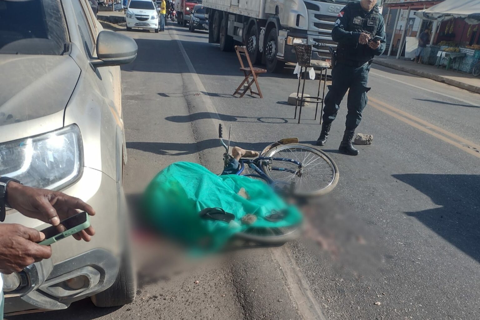 Idoso é esmagado por carreta no Bairro São Félix em Marabá