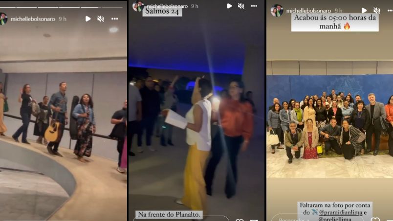 Michelle Bolsonaro leva evangélicos para orar de madrugada no Palácio do Planalto