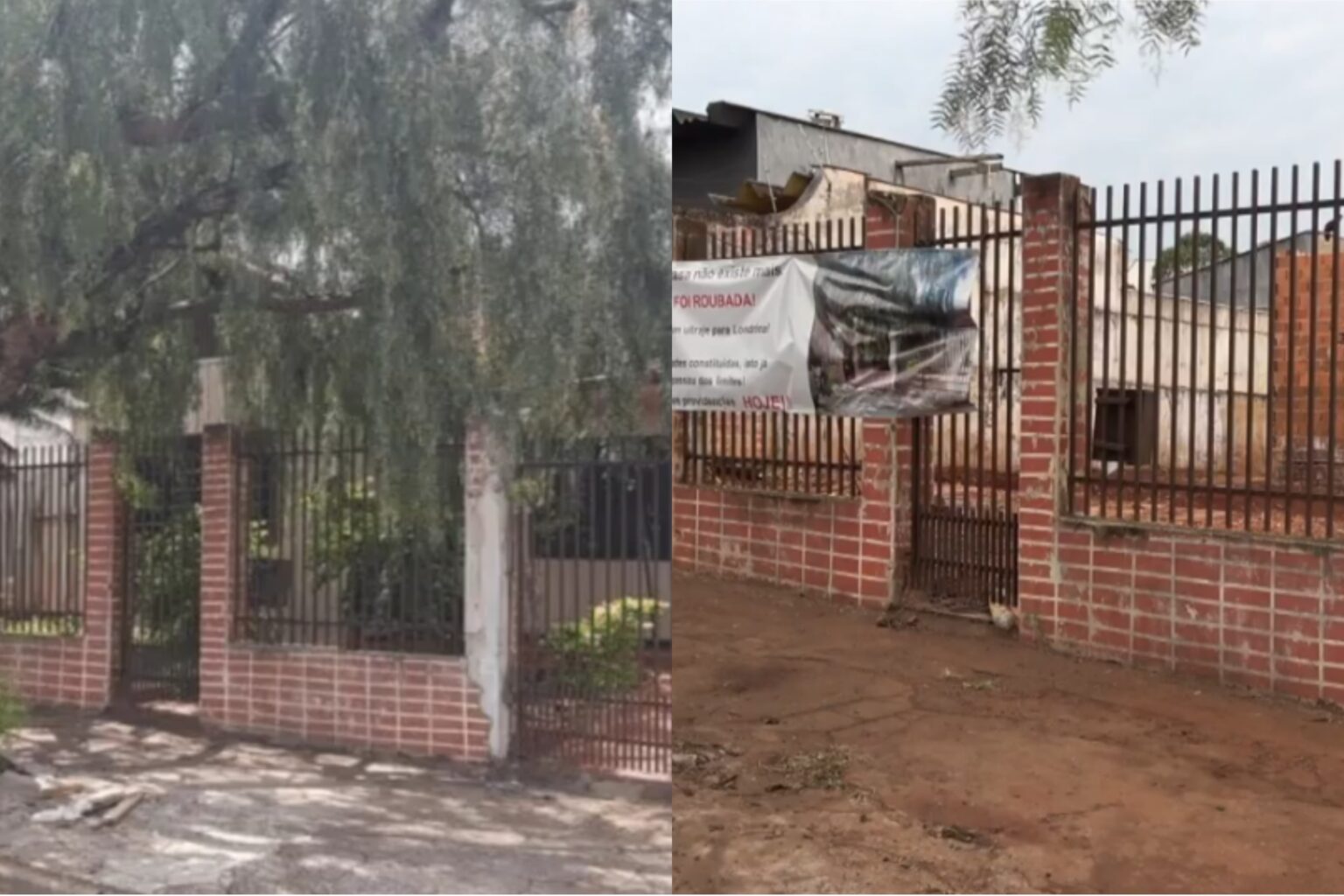 VÍDEO: Ladrões desmancham casa e levam portas, janelas e paredes