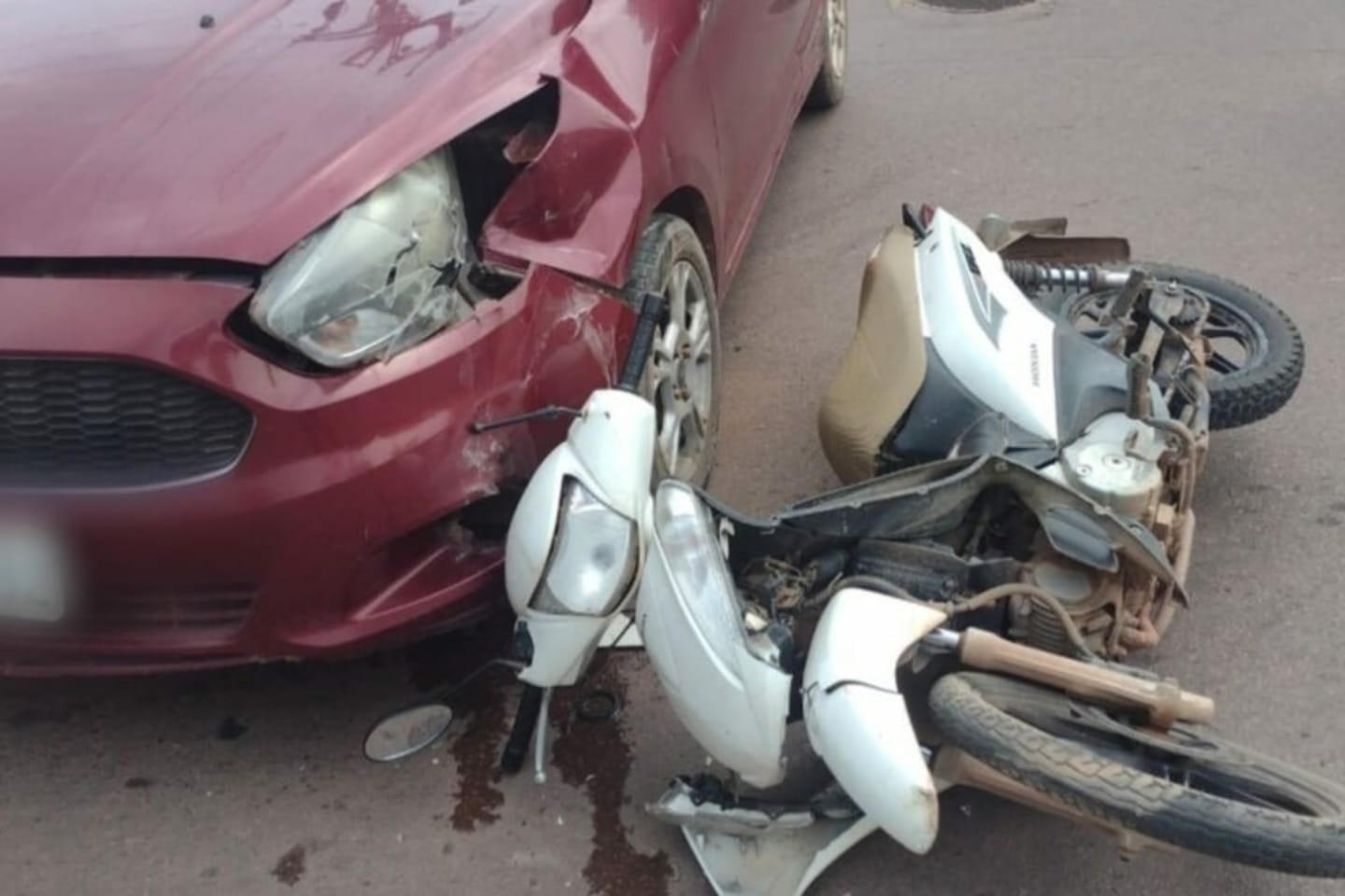 Colisão entre carro e moto deixa uma pessoa ferida no sudoeste do Pará