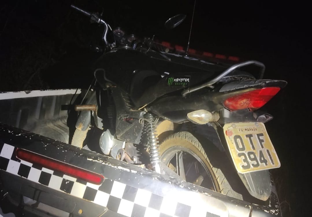 PM recupera moto roubada na ‘Vila do Rato’, em Marabá