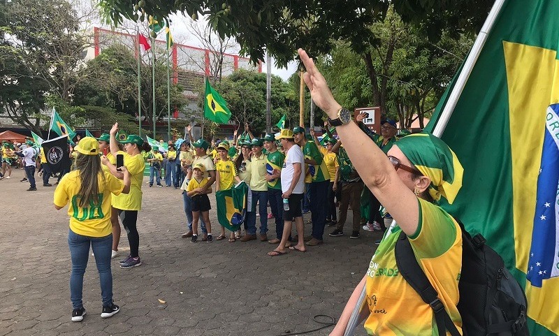 Manifestantes fazem ato em apoio a Bolsonaro durante o 7 de Setembro em Marabá