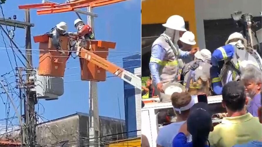 Trabalhador sofre descarga elétrica durante instalação de poste no Pará