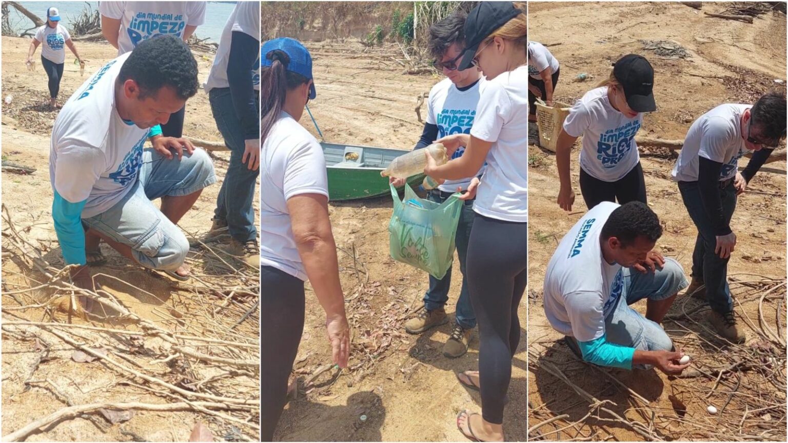 Semma promove ação de coleta de lixo na Praia do Geladinho