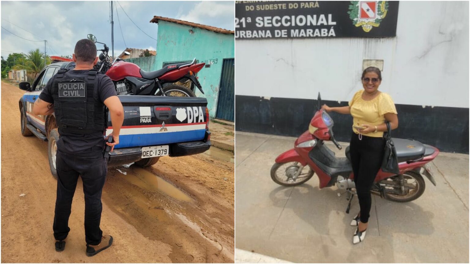 Operação da Polícia Civil recupera seis motocicletas roubadas em Marabá