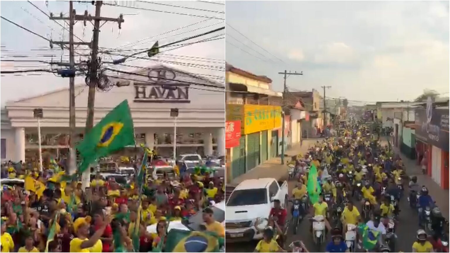 Carreata pró-Bolsonaro movimenta apoiadores no último dia de campanha