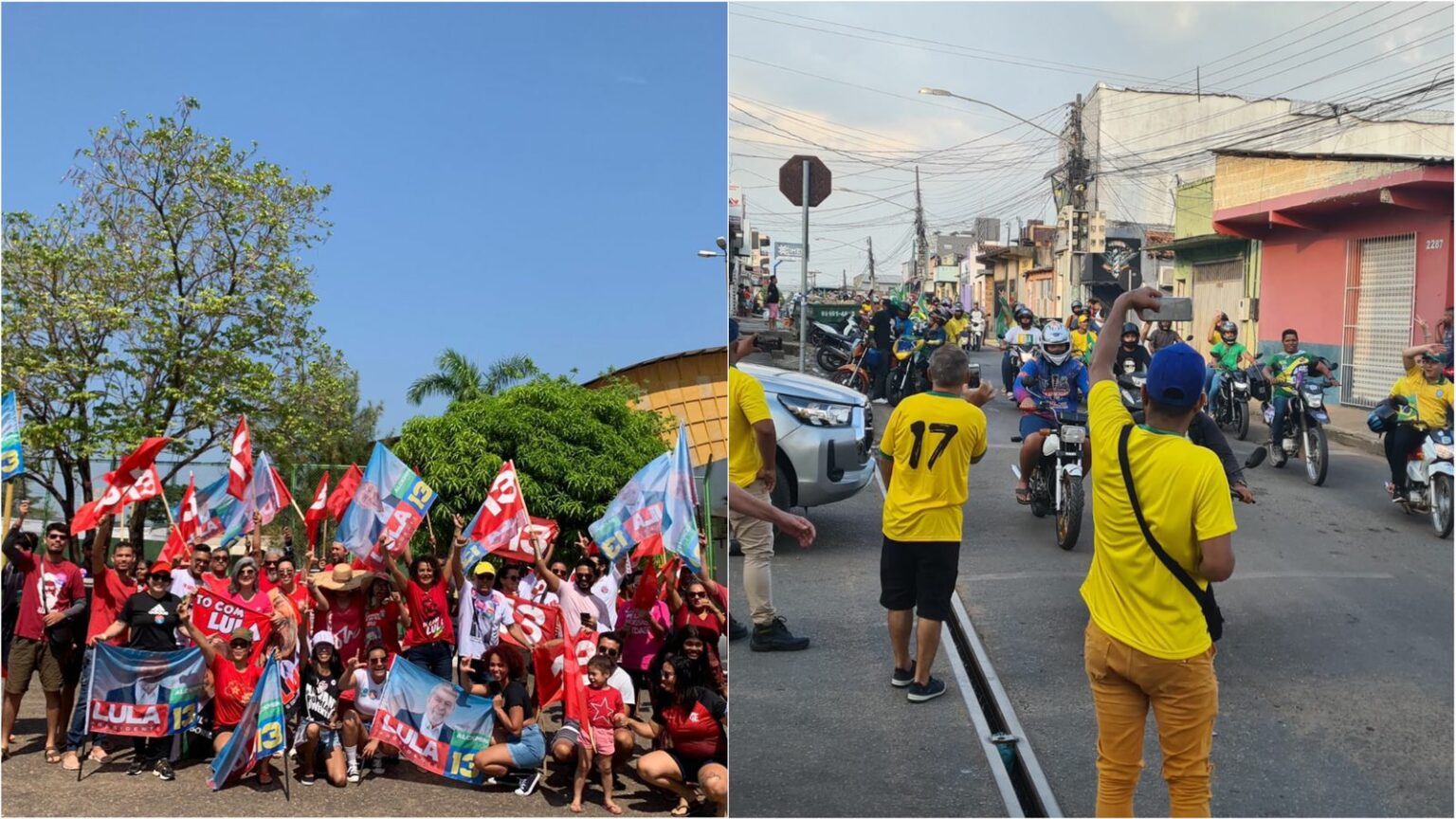 Apoiadores de Lula e Bolsonaro promovem atos em Marabá no último dia de campanha